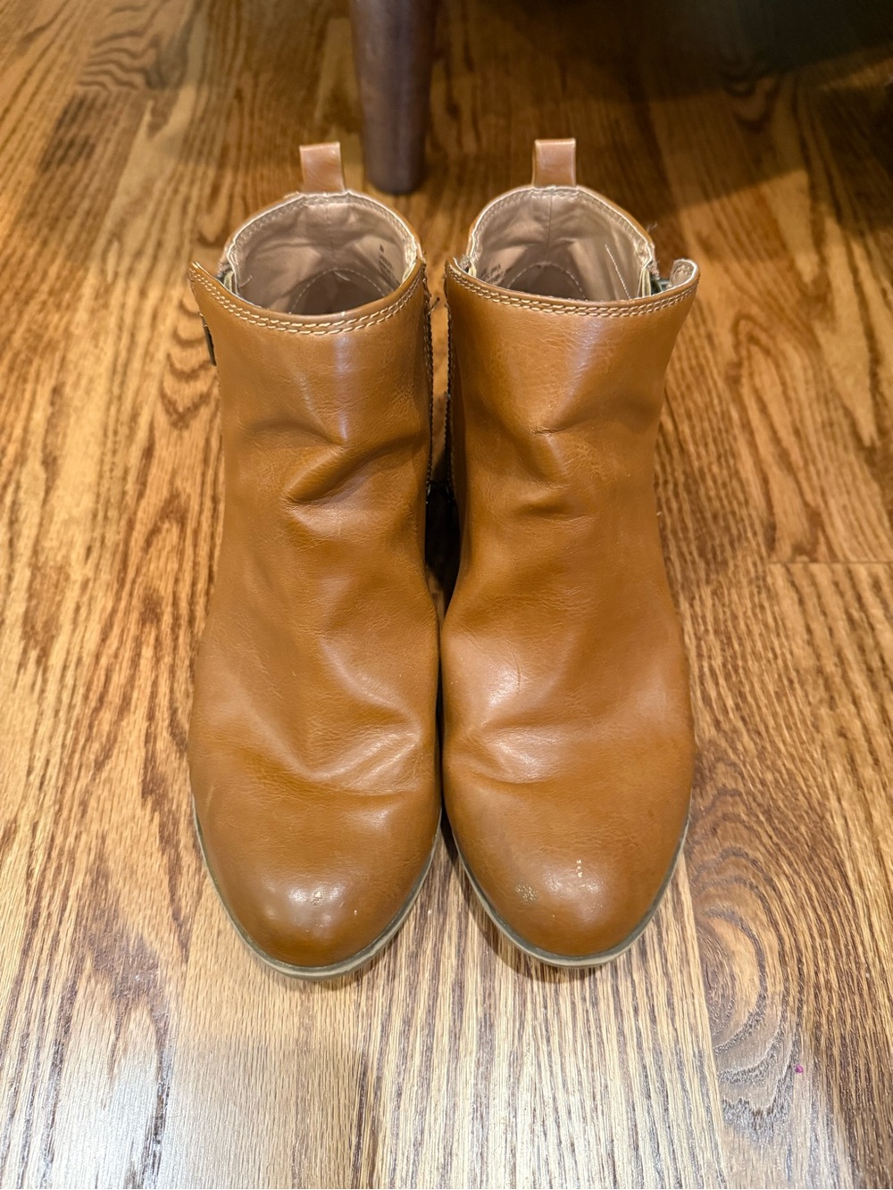 Nine West Women's Tan Leather Ankle Booties
